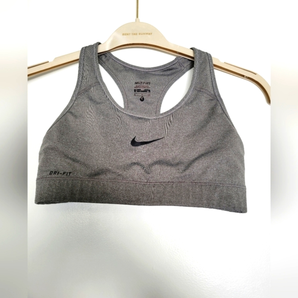 Nike Dry - Fit Pro Grey Sports Bra Size S